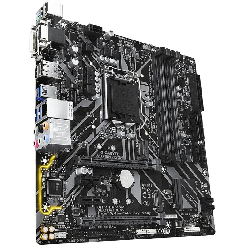 Материнская плата Gigabyte H370M DS3H Soc-1151v2 Intel H370 4xDDR4 mATX AC`97 8ch(7.1) GbLAN RAID+VG