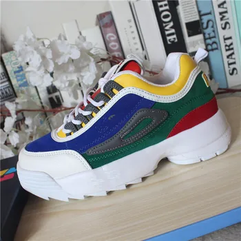 

2020 Spring Autumn Women Sneakers Wedges Height Increasing Chunky Thick Sole Platform Vulcanized Ladies Loafers Zapatos De Mujer