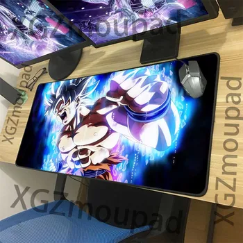 

XGZ Large Game Mouse Pad Black Lock Edge Anime Dragon Ball Office Computer Desk Mat Son Goku Printing Rubber Non-slip Xxl