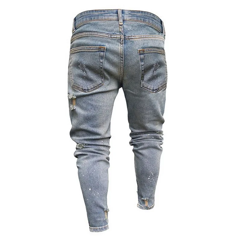 Мужская одежда хип-хоп спортивные брюки обтягивающие джинсовые мотоциклетные брюки на молнии дизайнерские черные джинсы мужские s повседневные мужские джинсовые брюки