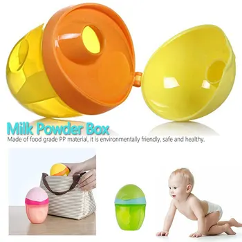 

Cartoon Penguin Milk Powder Boxes Portable Three-Layer Formula Dispenser Food Container Storage Feeding Box