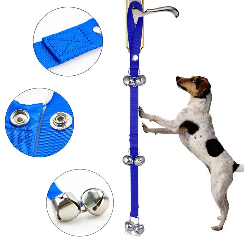 High Quality Dog Housetraining Doorbell Rope Alarm Door Bell Leash For Dogs Cats 85cm Length Adjustable Puppy Trainer Tools