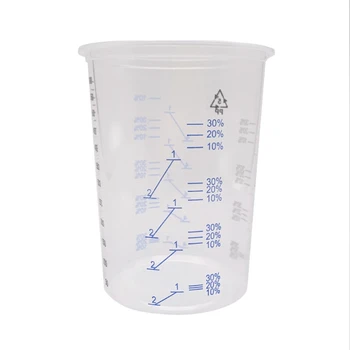 

50Pcs Disposable Clear Graduated Plastic Mixing Cups for Paint UV Resin Epoxy M2EA