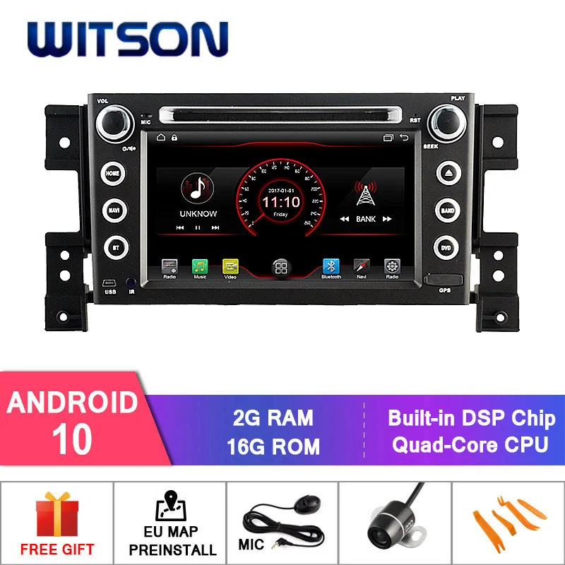 WITSON Android 10 автомобильный dvd GPS-плеер для SUZUKI GRAND VITARA 2005-2012 Mirror Link Mobile + iPhone 1080P HD видео