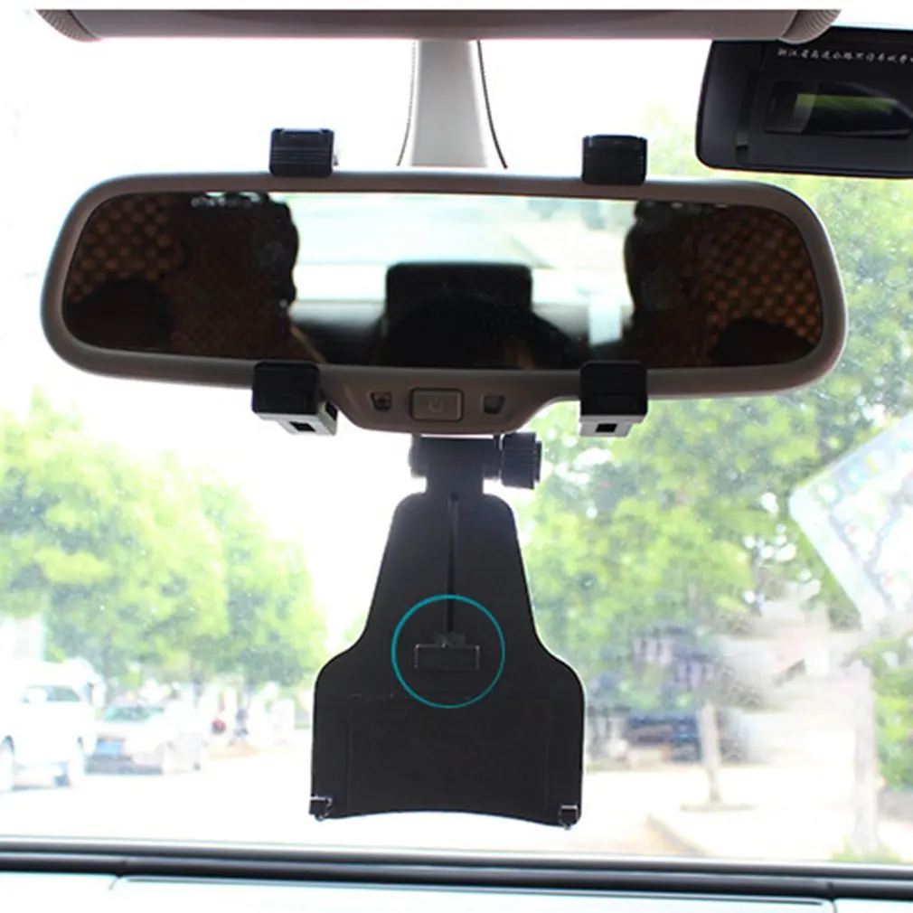 

Adjustable Mobile Phone Holder Car Auto Rearview Mirror Mount Cell Phone Holder Bracket Stand For Mobile Phone GPS