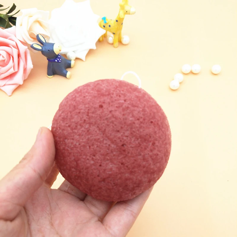 

1pcs Round Shape Konjac Sponge Cosmetic Puff Face Cleaning Sponge Natural Konjac Puff Facial Cleanser Tool Wash Flutter