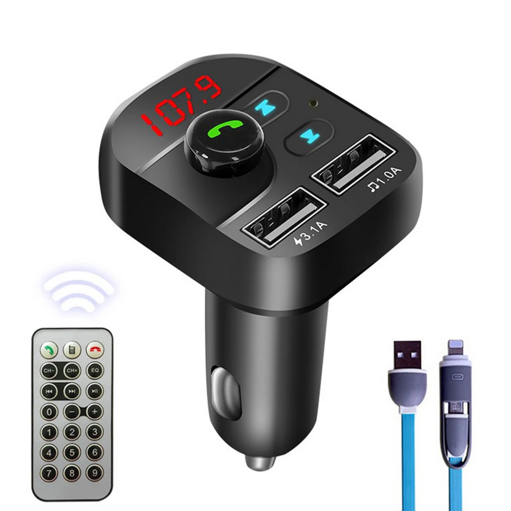 1 шт. TOSPRA автомобильный комплект Bluetooth 5,0 беспроводной fm-передатчик громкой связи ЖК MP3-плеер USB зарядное устройство 3.1A автомобильные аксессуары Авторадио