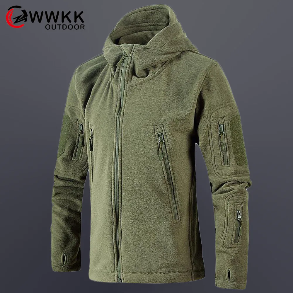 

Men's Winter Military Tactical Outdoor Soft Shell Fleece Jacket Army Camping Sportswear Thermal Hunt Hiking Sport Hoodie Jackets