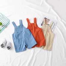 Детская одежда в Корейском стиле; летние детские комбинезоны; шорты; Повседневные детские шорты; маленькие детские шорты на подтяжках