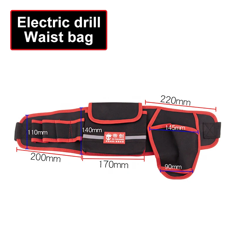 SKIUNT Multifunction Waist Bag Multiple Pockets Oxford Cloth Tool Kit Waterproof Single Shoulder Bag Electric Drill Repair Bag tool bags for sale Tool Storage Items