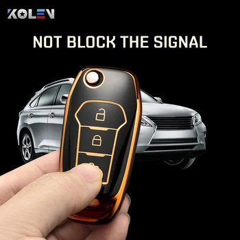TPU Car Remote Key Case Cover Shell per Ford Fusion Fiesta Mondeo Ecosport Kuga Escort Everest Ranger F150 accessori senza chiave - TPU Car Remote Key Case Cover Shell per Ford Fusion Fiesta Mondeo Ecosport Kuga Escort
