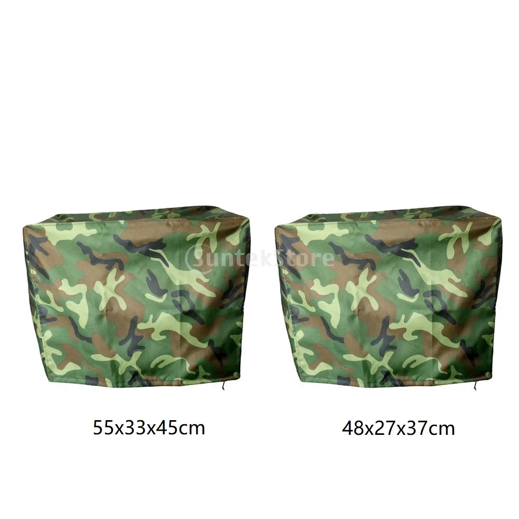 2pc Camouflage Boat Yacht Outboard Motor Protector Cover for 2-15 HP Engines