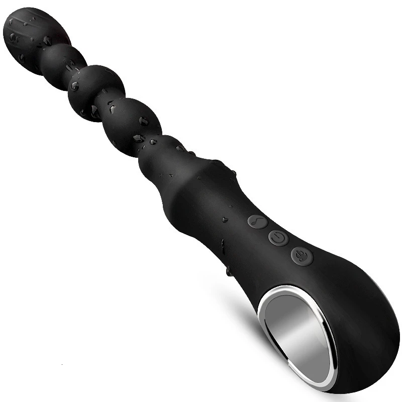 Vibrador anal massageador de próstata 10 velocidade plugue anal aquecimento contas anal plug butt bala vibrador brinquedos sexuais para homens masturbador