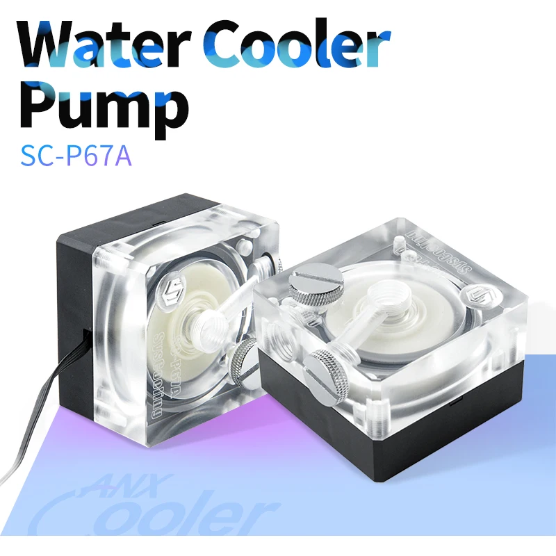

SYSCOOLING P67A 450L/H DC12V 25DB NEW DESIGN Liquid Cooling Pump LED light