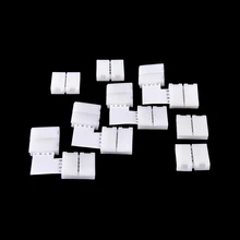 10 шт./лот, водонепроницаемый, 10 мм, 4 штифта, l-образный светодиодный разъем для подключения углов под прямым углом, 5050 RGB, светодиодный светильник