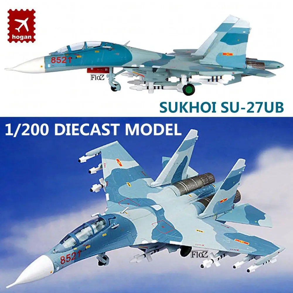 Сухой SU-27UB 1/200 литья под давлением модель самолета Hogan