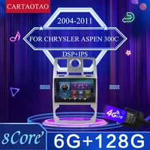 Android 9.0 2din araba radyo navigasyon gps video multimedya oynatıcı Chrysler Aspen için 300C 2004 2005 2006 2007 2008 2009-2011 DIN