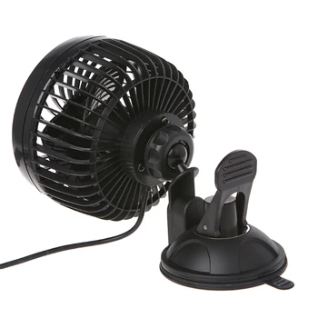 

Electric Car Fan 12V / 24V Strong Wind Low Noise Adjustable Air Cooling Fan E7CA