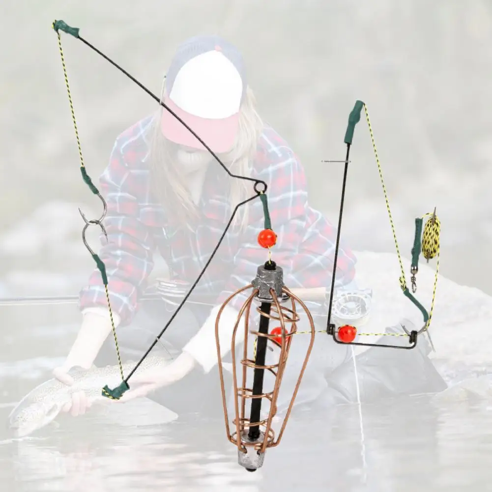 1PC Fishing Artificial Lure Bait Cage Feeder Carp With Lead Sinker Swivel with Line Hooks For Tackle | Спорт и развлечения