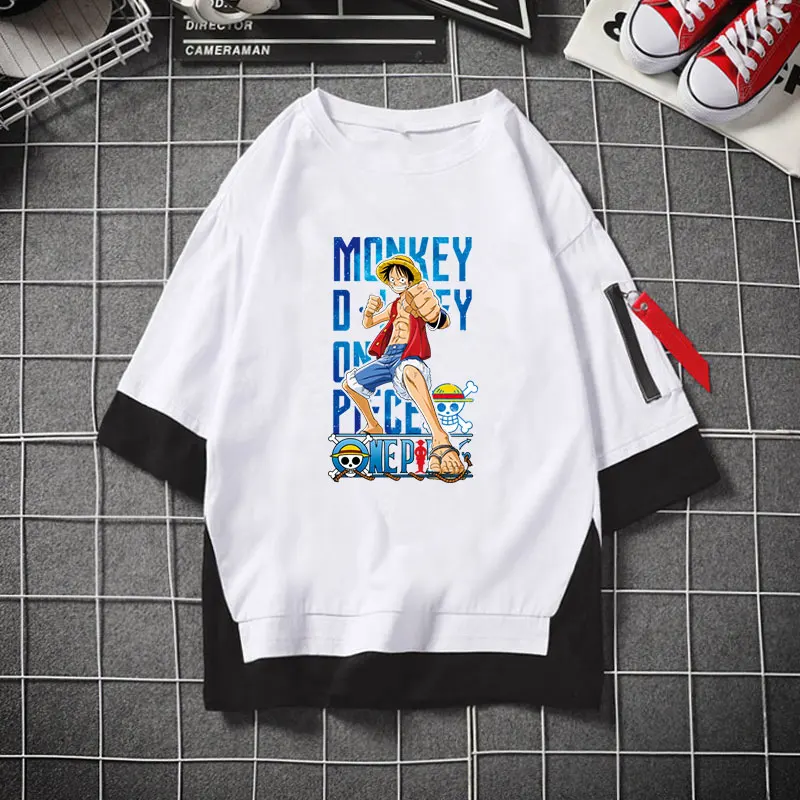 I Модная мужская женская Повседневная футболка Аниме one piece Luffy футболка с коротким рукавом футболки уличная спортивная одежда для косплея - Цвет: I