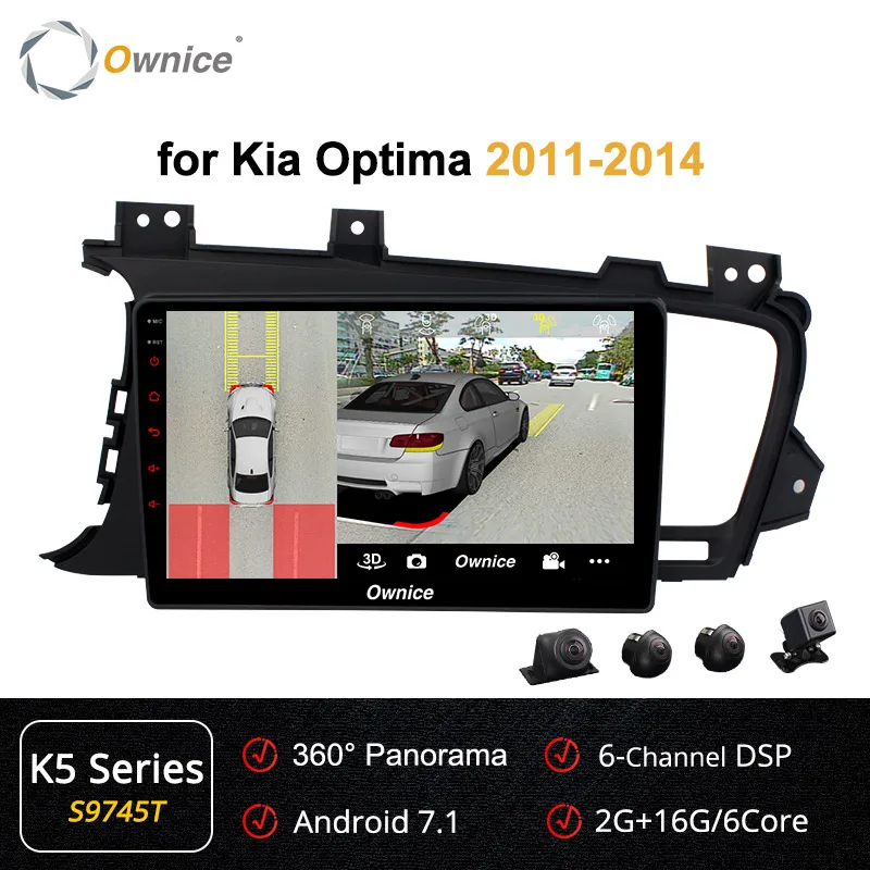 S9745 K5 Ownice K3 K5 K6 Android 9,0 Автомобильный видео gps Navi Стерео для KIA K5 Optima 2011 2012- автомобильный dvd-плеер DSP 360 панорама оптический - Цвет: S9745 K5