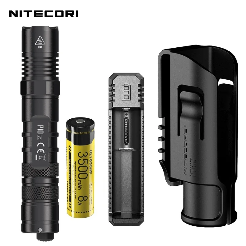 

NITECORE P10 V2 CREE XP-L2 V6 LED 1100 Lumens Outdoor strong light tactical flashlight for Military,Search