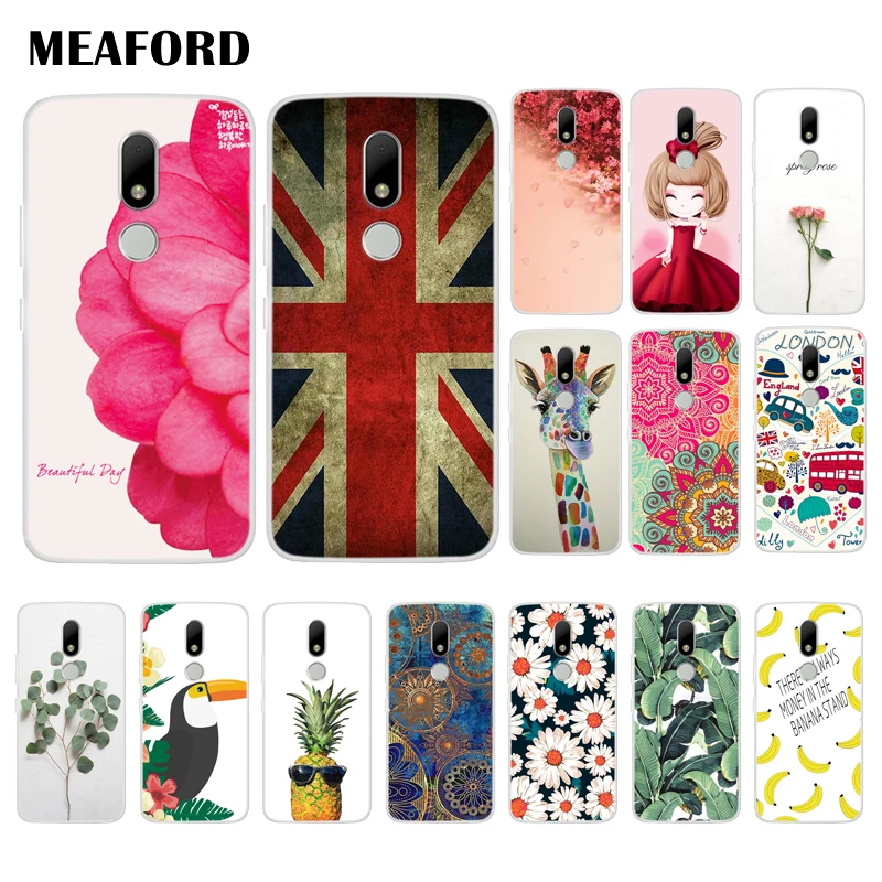 

5.5" Soft TPU Phone Cases For Motorola Moto M Case Slim Cute Printing Silicone Back Cover Moto M XT1662 Case Clear Bumper XT1663