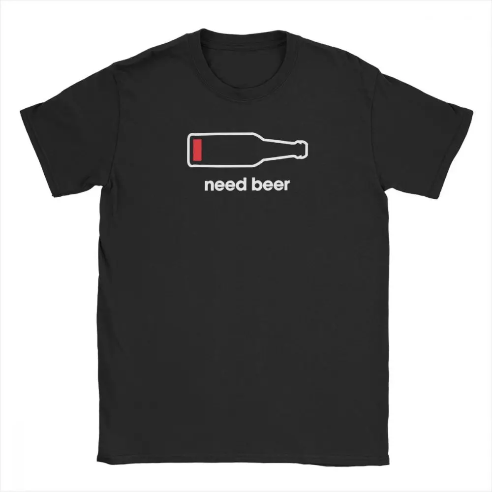 Мужская футболка Need Beer винтажные футболки из 100% хлопка с коротким рукавом