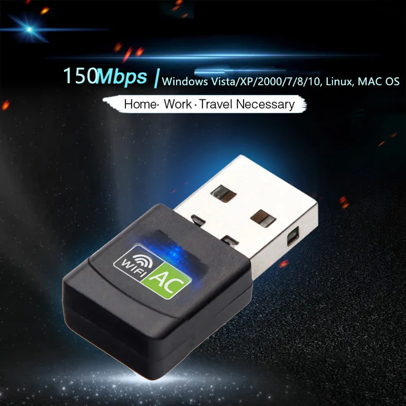 

USB WiFi Adapter USB Ethernet WiFi 600Mbps 5Ghz Lan USB Wi-Fi Adapter PC Wi Fi Receiver AC Wireless Network Card