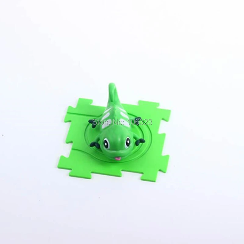 Новое поступление Anole ползучие игрушки, изменение 7 мигающий цвет 8 паззлов 5 прекрасный звук Индукции ползать в трассе милый динозавр забавная игра