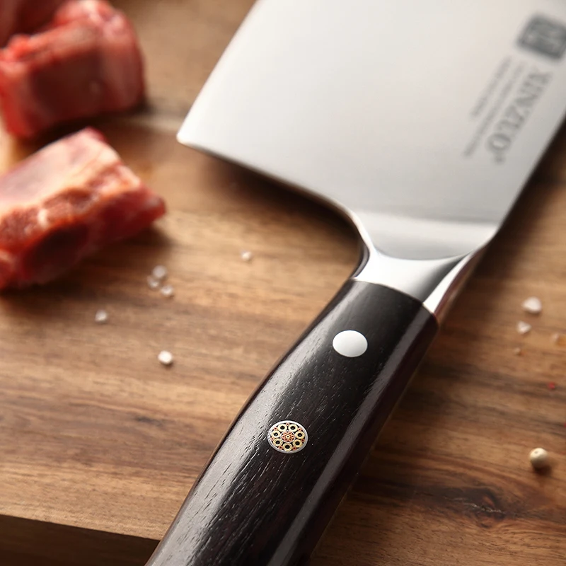 XINZUO 6," дюймовый нож-Измельчитель высокоуглеродистой стали X5Cr15Mov, ножи из нержавеющей стали, мясник, Кливер, мясо, овощи, ручка из черного дерева