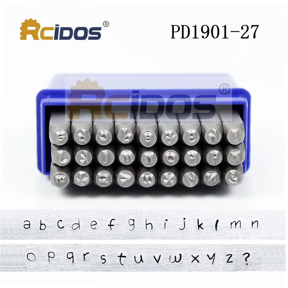 PD1901-27 PD 3/4 мм рукописный script строчные буквы металлические набор для стемпинга, сделай сам, ювелирное изделие стальное Зубило с напечатанными буквами, комплект, 27 шт./кор - Цвет: PD1901-27