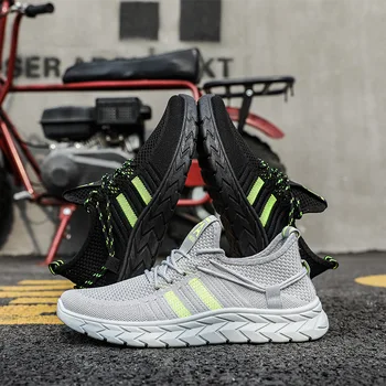 

Fashion Spring & Summer Mens Casual Shoes White Lace-Up Breathable Shoes Sneakers Mens Trainers