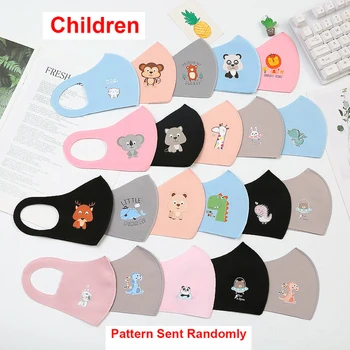 

1pc 3D 4-12 years Anti Dustproof Mask Cartoon Printed Resusable Anti Pollution Mask Kid Face Breathable Masks Filter Mouth Cover