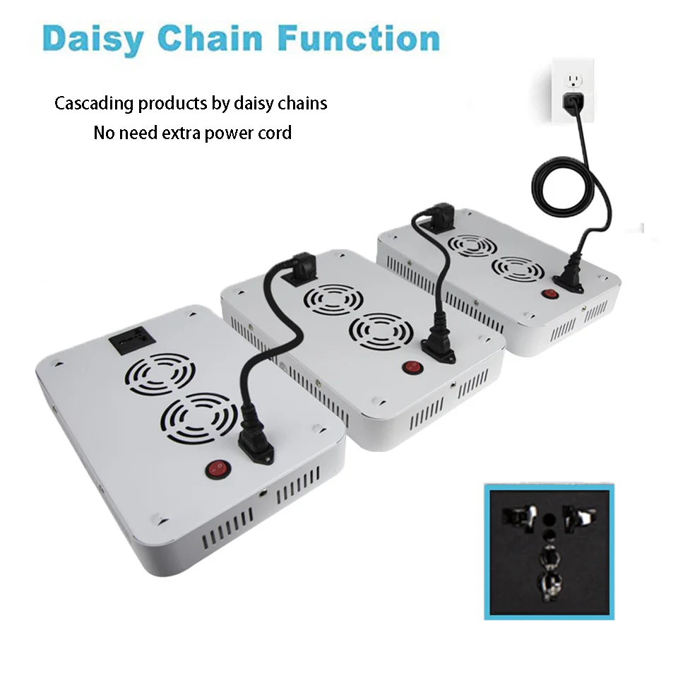 LED Grow Light 1000W Full Spectrum 3500K Sunlight& Red UV For Indoor Greenhouse Hydroponic Growth Garden Flowering Planting