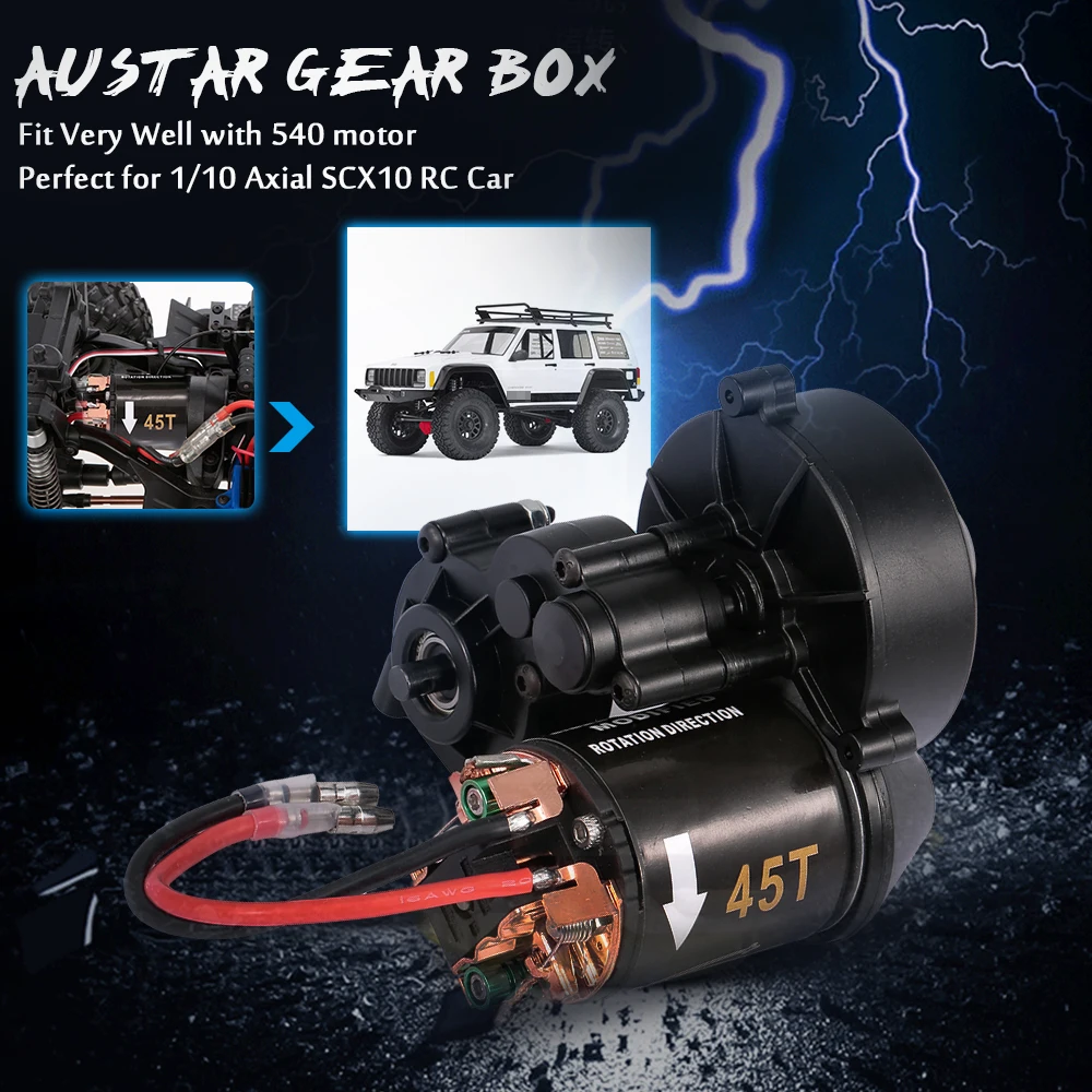 

AUSTAR Gear Box Transmission Case for 540 motor and 1/10 Axial SCX10 RC Car