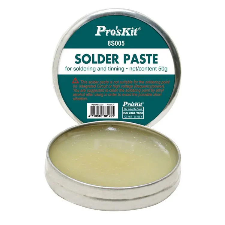

Proskit Po Workers Shenzhen Agent Supply Taiwan Po Workers 8S005 Acid-Free Welding Oil (50G Paste Flux)