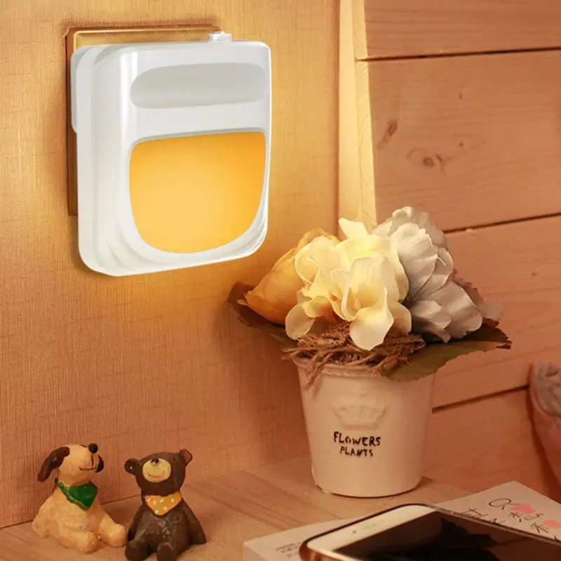 

Plug in LED Sensor Adjustable Brightness Night Lights Energy Efficient Night Lamp for Bedroom Kitchen, Hallway