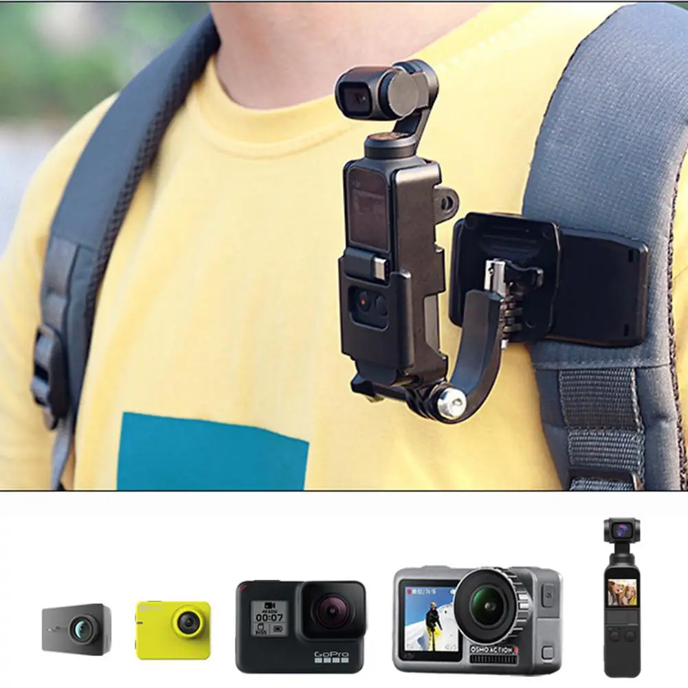 Рюкзак зажим Универсальный вращающийся школьная сумка подставка для Gopro Hero 8 7 6 5 DJI экшн Спортивная камера