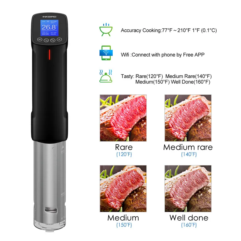  Inkbird Sous Vide WI-FI Culinary Cooker 1000W Precise Temperature&TimerStainless Steel Thermal Imme - 4000341588272