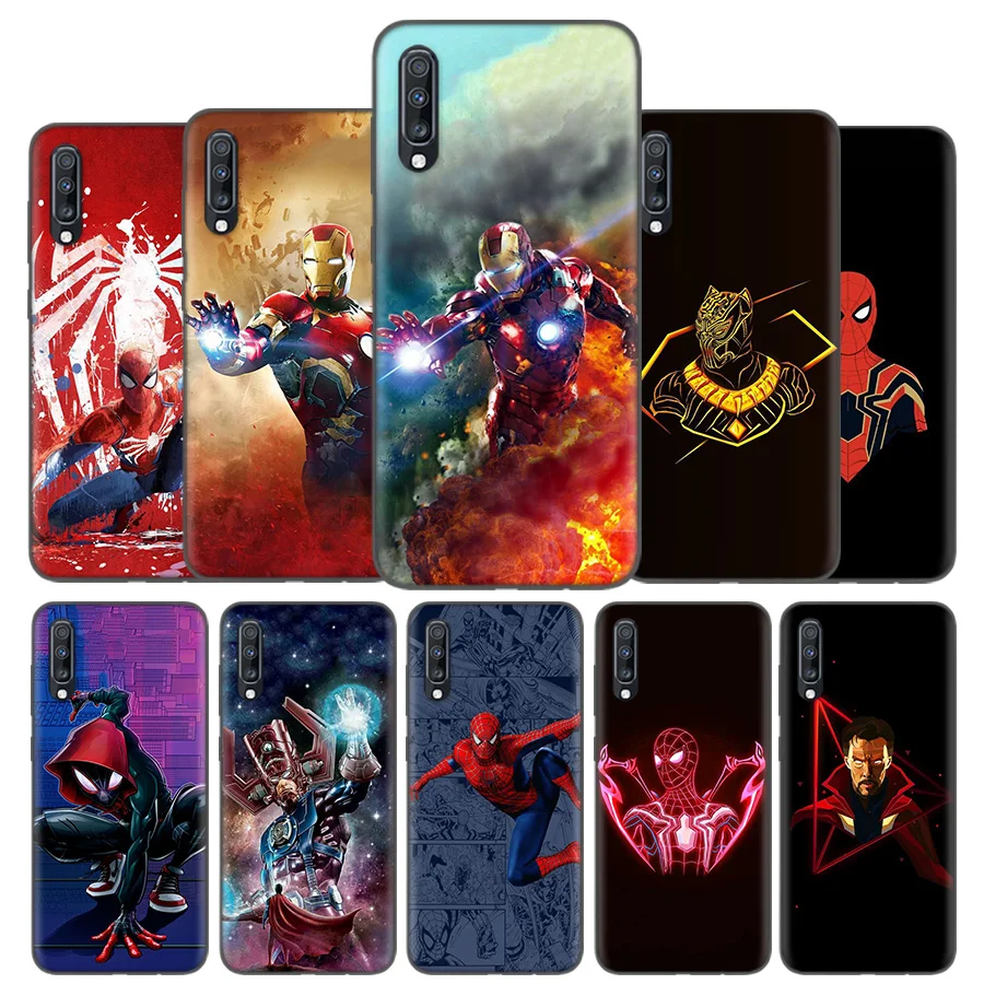 

Silicone Case Cover For Samsung Galaxy A50 A80 A70 A40 A30 A20 A20e A10 A8 A7 A6 Plus 2018 Note 10 9 8 Shell The Avengers Marvel
