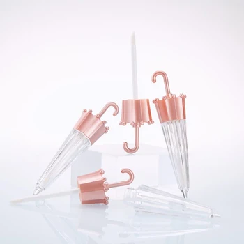 

1 Pieces 5.5 ml Umbrella Shaped Empty Lip Gloss Tube Lip Glaze Containers Refillable Cosmetic Bottle DIY Vials Rose Gold