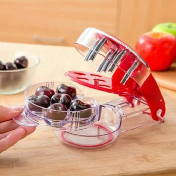 

Cherry Pitter Seed Tools Quickly Pits 6 Cherries At Once Cherry Kernels Fruit Core Olive Kernels Kitchen Accessories