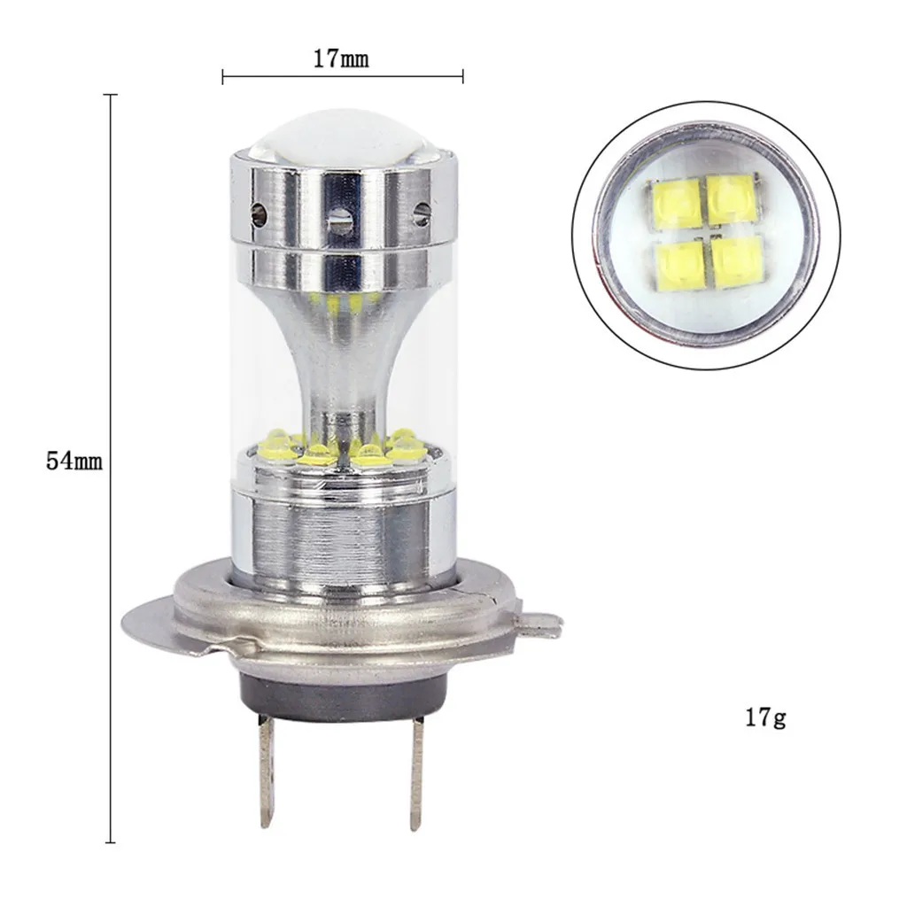 Kongyide света автомобиля 1 шт. фар яркий белый 6000K H7 30/60W Светодиодный лампочки для противотуманной лампы дневного света, дальнего света автомобиля фары внешний вид