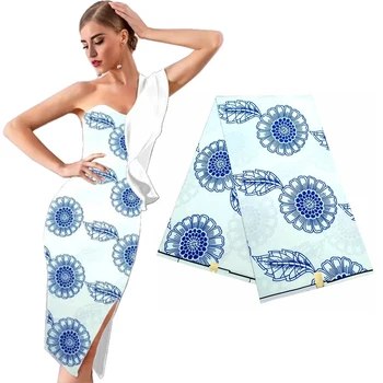 

Polyester African wax print fabric,Ankara fabrics Batik wax kitenge fabric 6 yards LBLD-157