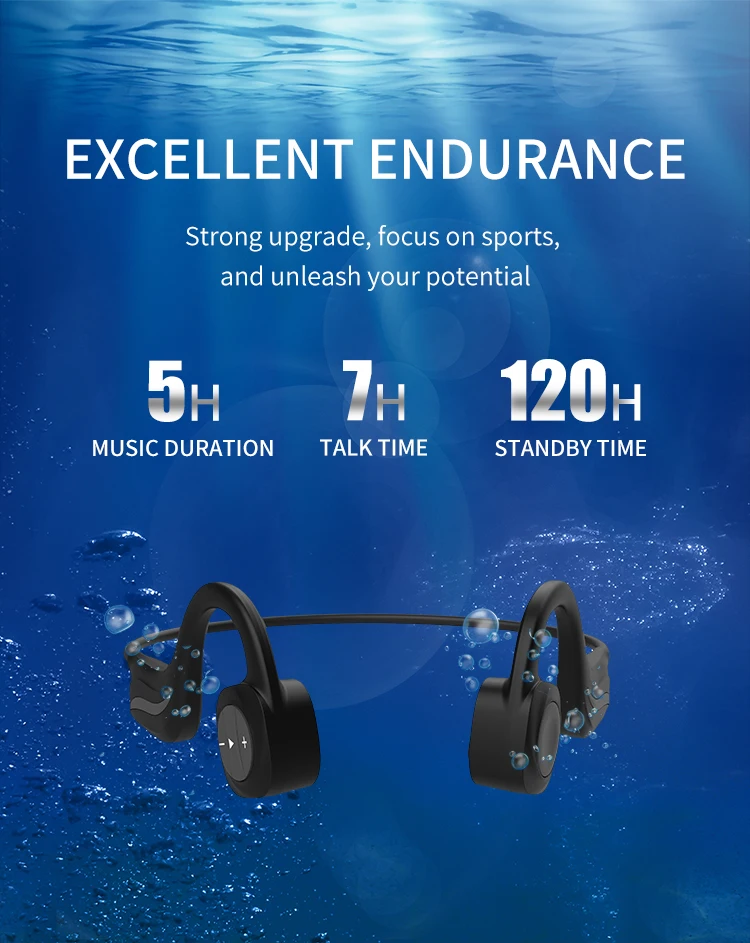 Aikswe condução óssea fones de ouvido bluetooth