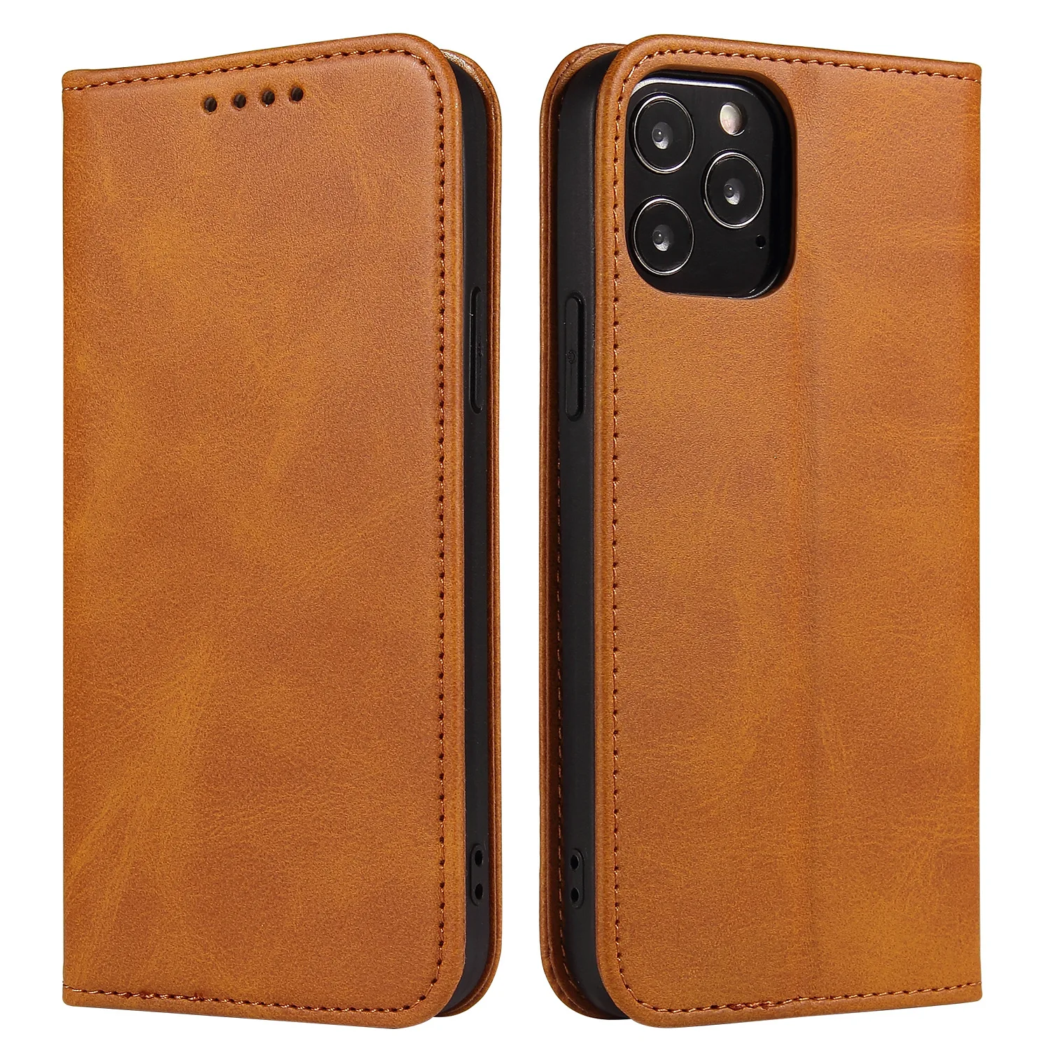 

Mobile Phone Case Apple Magnetic Wallet Leather Case Flip Protective Cover for IPhone 11 / 12 Pro Max