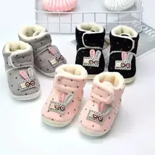 Sapatos de bebê inverno algodão quente sapatos de caminhada do bebê pelúcia engrossado anti queda do meio e alto superior das crianças sapatos 0 1 anos de idade