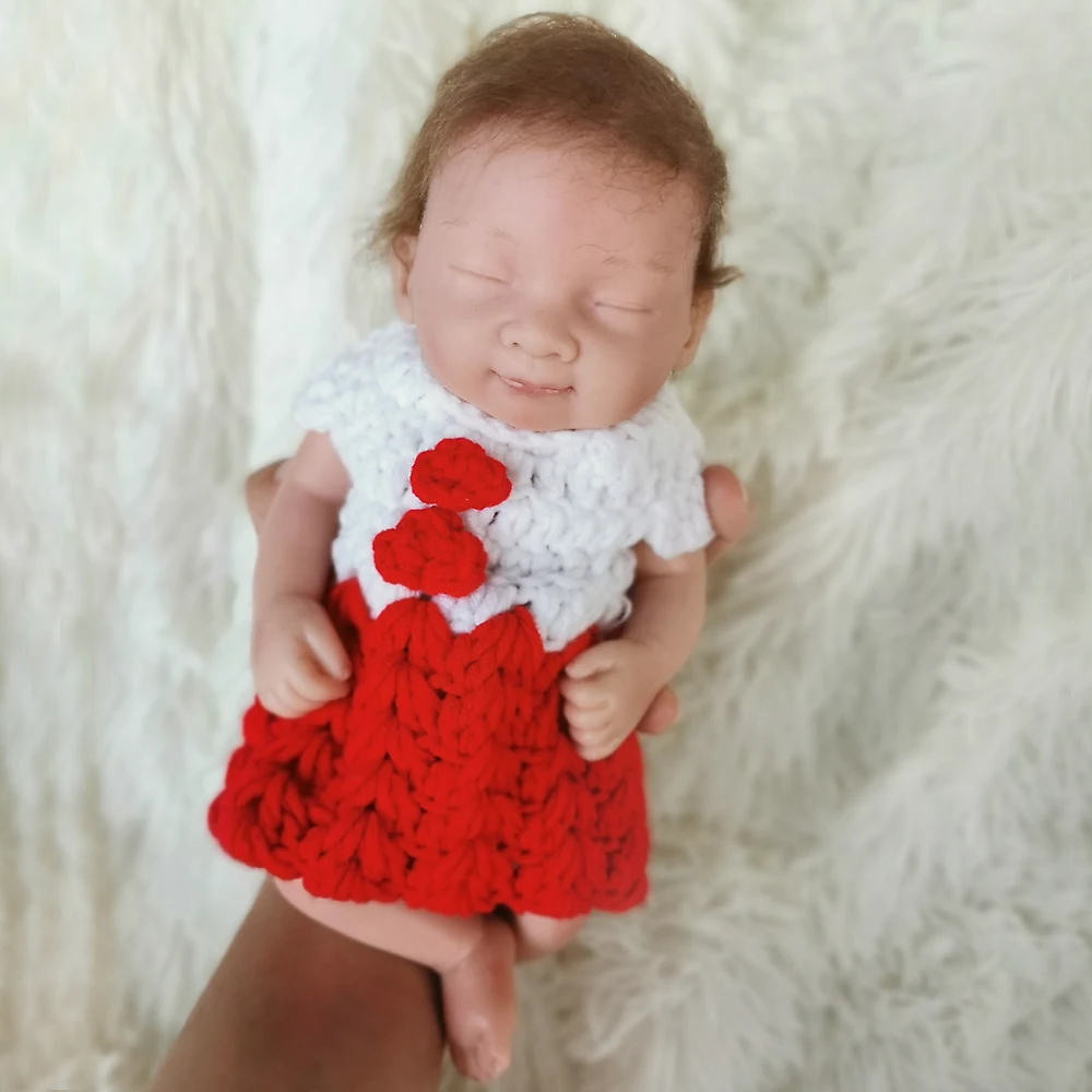 Цельная силиконовая кукла реборн 10 дюймов bebe Reborn Baby dolls Bonecas игрушка для ванны милый реалистичный подарок на день рождения для новорожденных девочек