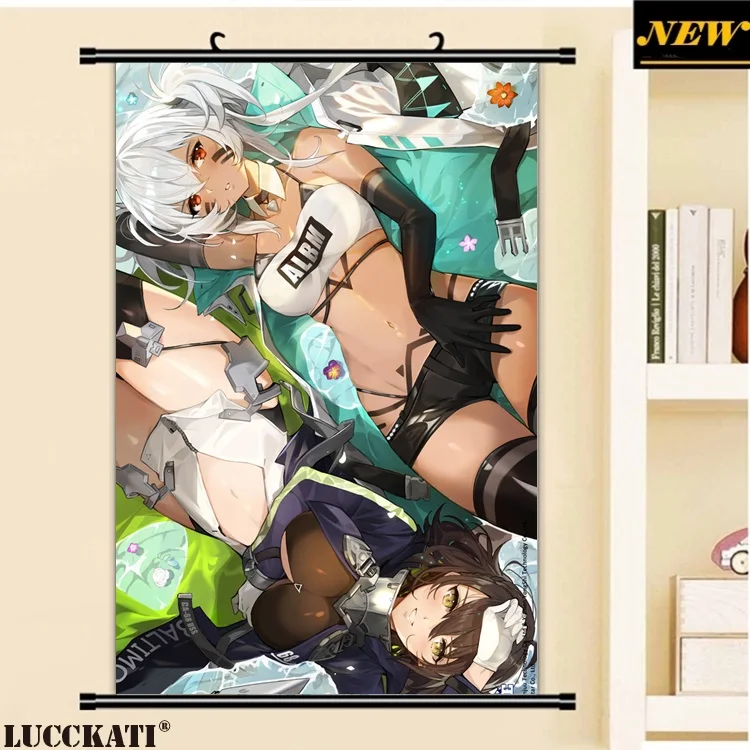 40X60 см Azur Лэйн Билан хангсян Сексуальная лоли трусики бикини прозрачный мультфильм аниме стены плакат в рулоне холст живопись - Цвет: X